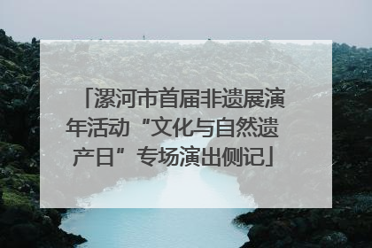 漯河市首届非遗展演年活动“文化与自然遗产日”专场演出侧记
