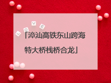 漳汕高铁东山跨海特大桥栈桥合龙