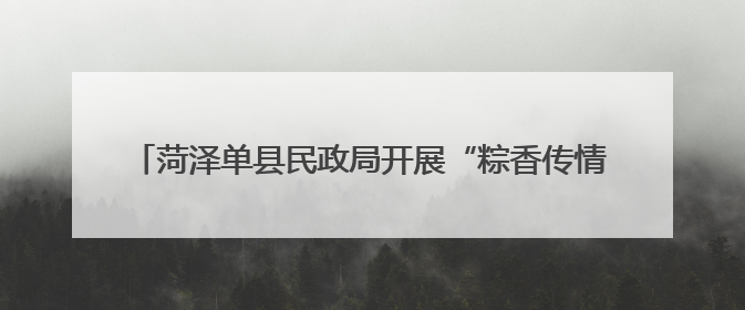 菏泽单县民政局开展“粽香传情 扇绘安康”端午敬老公益活动