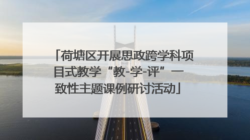 荷塘区开展思政跨学科项目式教学“教-学-评”一致性主题课例研讨活动
