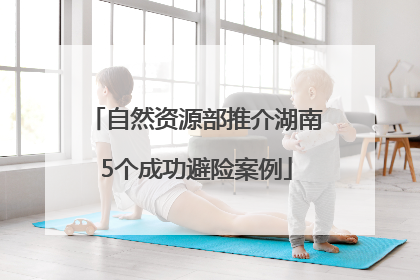 自然资源部推介湖南5个成功避险案例