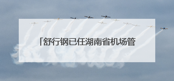 舒行钢已任湖南省机场管理集团有限公司党委书记