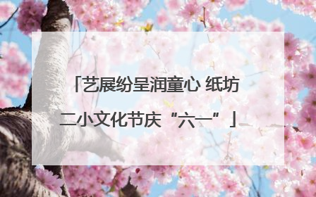 艺展纷呈润童心 纸坊二小文化节庆“六一”