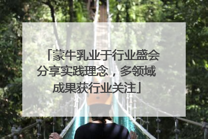 蒙牛乳业于行业盛会分享实践理念，多领域成果获行业关注