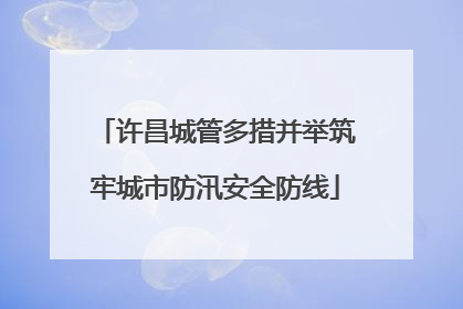 许昌城管多措并举筑牢城市防汛安全防线