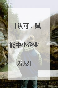 认可：赋能中小企业发展