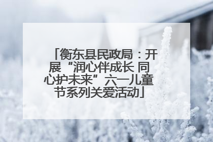衡东县民政局：开展“润心伴成长 同心护未来”六一儿童节系列关爱活动