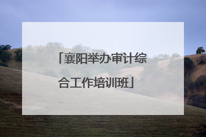 襄阳举办审计综合工作培训班