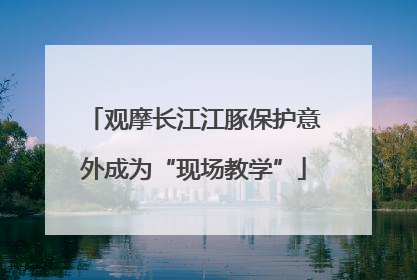 观摩长江江豚保护意外成为“现场教学”