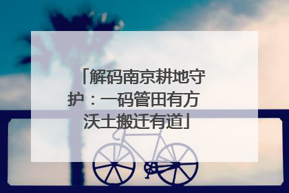解码南京耕地守护：一码管田有方 沃土搬迁有道