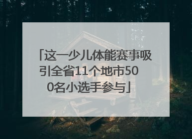这一少儿体能赛事吸引全省11个地市500名小选手参与