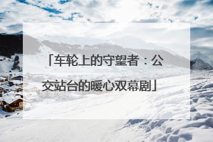 车轮上的守望者：公交站台的暖心双幕剧