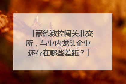豪德数控闯关北交所，与业内龙头企业还存在哪些差距？
