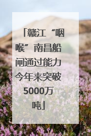 赣江“咽喉”南昌船闸通过能力今年来突破5000万吨