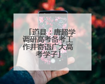 道县：唐超学调研高考备考工作并寄语广大高考学子