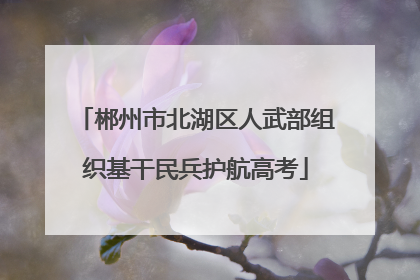 郴州市北湖区人武部组织基干民兵护航高考