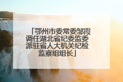 鄂州市委常委邹霞调任湖北省纪委监委派驻省人大机关纪检监察组组长