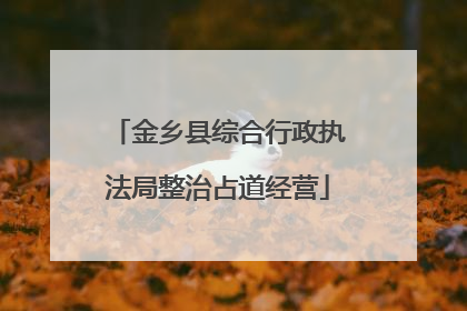 金乡县综合行政执法局整治占道经营