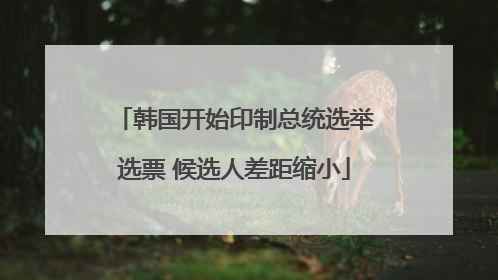 韩国开始印制总统选举选票 候选人差距缩小