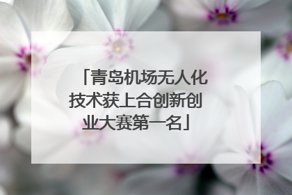 青岛机场无人化技术获上合创新创业大赛第一名