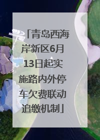 青岛西海岸新区6月13日起实施路内外停车欠费联动追缴机制