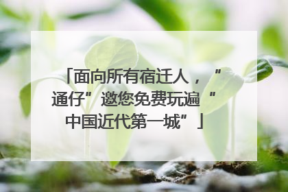 面向所有宿迁人，“通仔”邀您免费玩遍“中国近代第一城”