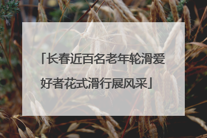 长春近百名老年轮滑爱好者花式滑行展风采