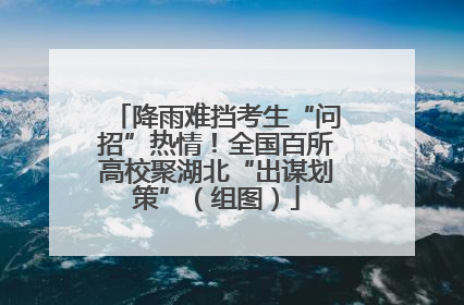 降雨难挡考生“问招”热情！全国百所高校聚湖北“出谋划策”（组图）