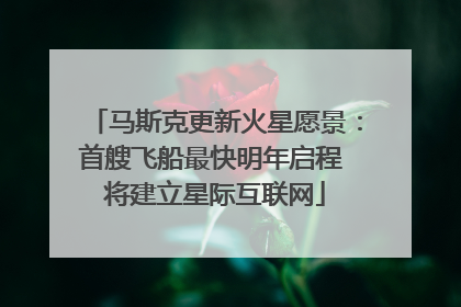 马斯克更新火星愿景：首艘飞船最快明年启程 将建立星际互联网