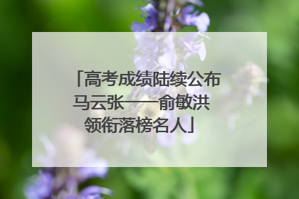 高考成绩陆续公布 马云张一一俞敏洪领衔落榜名人