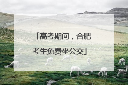 高考期间，合肥考生免费坐公交