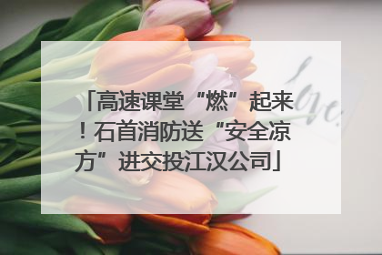 高速课堂“燃”起来！石首消防送“安全凉方”进交投江汉公司