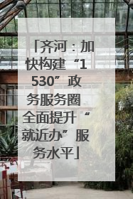 齐河：加快构建“1530”政务服务圈 全面提升“就近办”服务水平