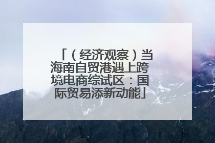（经济观察）当海南自贸港遇上跨境电商综试区：国际贸易添新动能