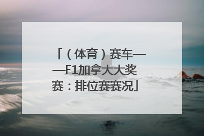 （体育）赛车——F1加拿大大奖赛：排位赛赛况