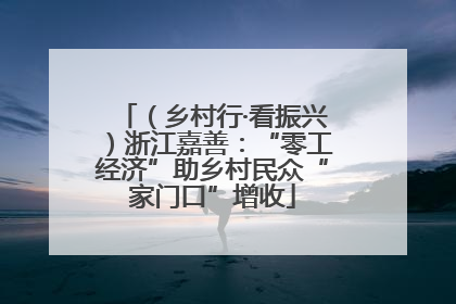 （乡村行·看振兴）浙江嘉善：“零工经济”助乡村民众“家门口”增收