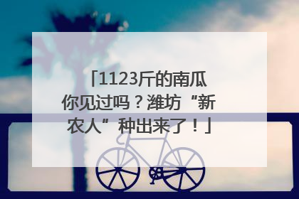 1123斤的南瓜你见过吗？潍坊“新农人”种出来了！