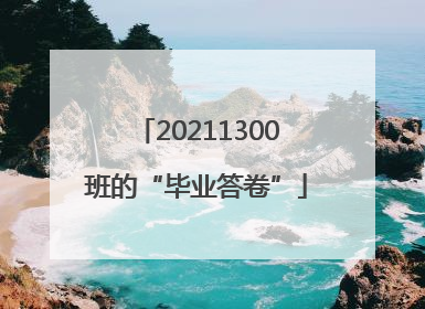 20211300班的“毕业答卷”