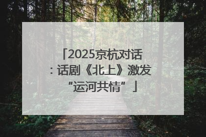 2025京杭对话：话剧《北上》激发“运河共情”