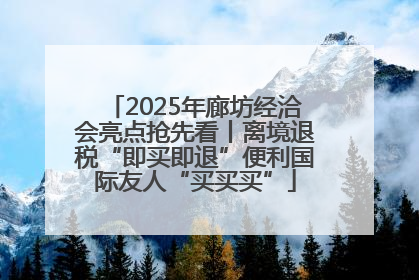 2025年廊坊经洽会亮点抢先看丨离境退税“即买即退”便利国际友人“买买买”