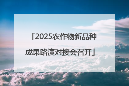 2025农作物新品种成果路演对接会召开