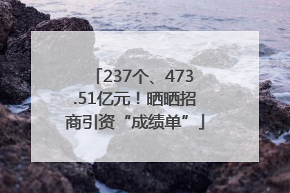 237个、473.51亿元！晒晒招商引资“成绩单”