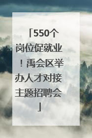 550个岗位促就业！禹会区举办人才对接主题招聘会