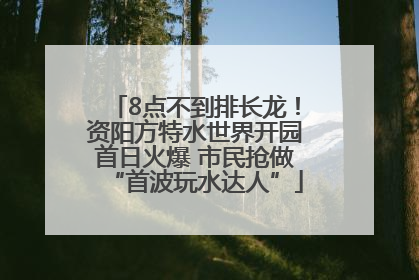 8点不到排长龙！资阳方特水世界开园首日火爆 市民抢做“首波玩水达人”