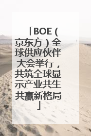 BOE（京东方）全球供应伙伴大会举行，共筑全球显示产业共生共赢新格局