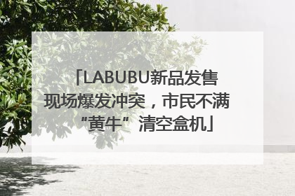 LABUBU新品发售现场爆发冲突，市民不满“黄牛”清空盒机
